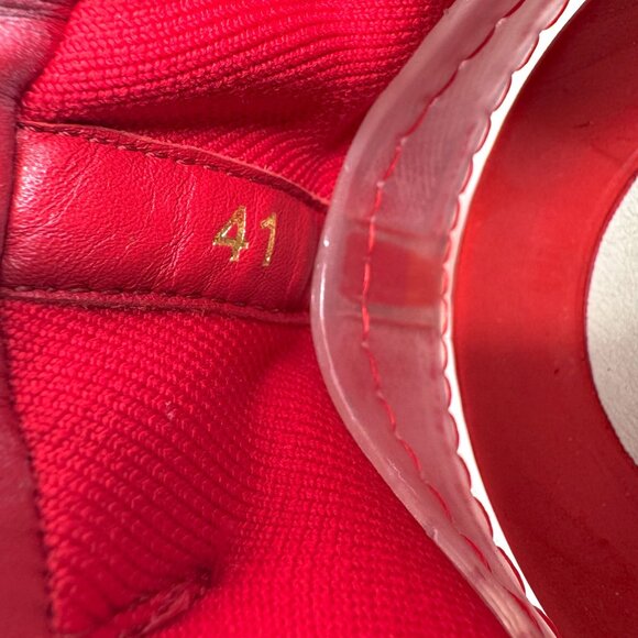 Christian Louboutin Arpoador Red Drawstring Sock Sneakers Size 41 US 11 Women 65 - Picture 15 of 15
